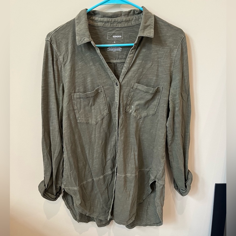 Sonoma Sage Green Casual Shirt
